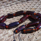85 gr Small Necklace beads Indonesian Crystal Blue Red Amber for Healing 26NA14