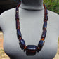 85 gr Small Necklace beads Indonesian Crystal Blue Red Amber for Healing 26NA14
