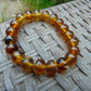 13  Gram Small Beads Bracelet Indonesian Yellow Blue Amber for Healing A20G303