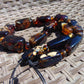 110 gr Small Necklace beads Indonesian Dark Blue Amber for Healing 26NA12