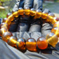 13  Gram Small Beads Bracelet Indonesian Yellow Blue Amber for Healing A20G303