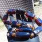 110 gr Small Necklace beads Indonesian Dark Blue Amber for Healing 26NA12