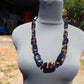 110 gr Small Necklace beads Indonesian Dark Blue Amber for Healing 26NA12
