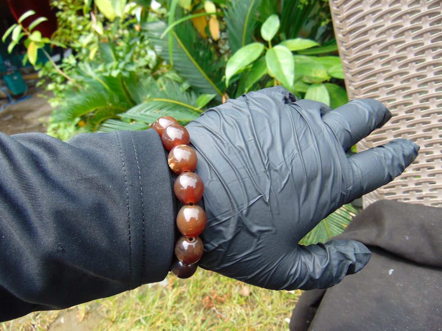 22 gram 14 Beads Mala Bracelet Indonesian amber 13x16 mm for Healing A14G115