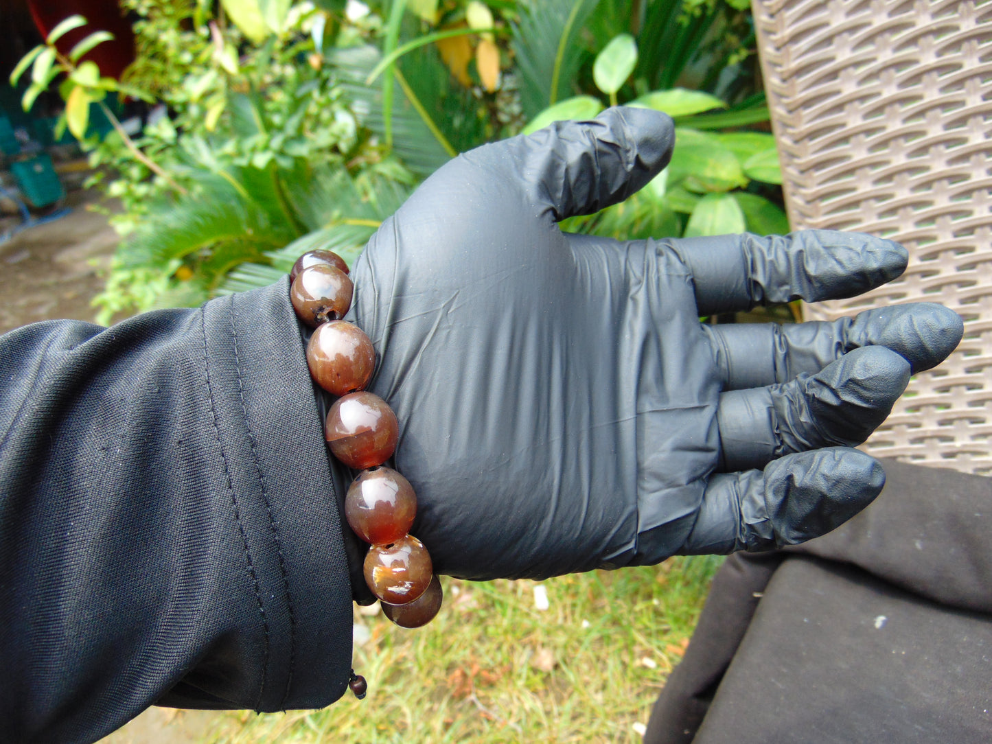 22 gram 14 Beads Mala Bracelet Indonesian amber 13x16 mm for Healing A14G115