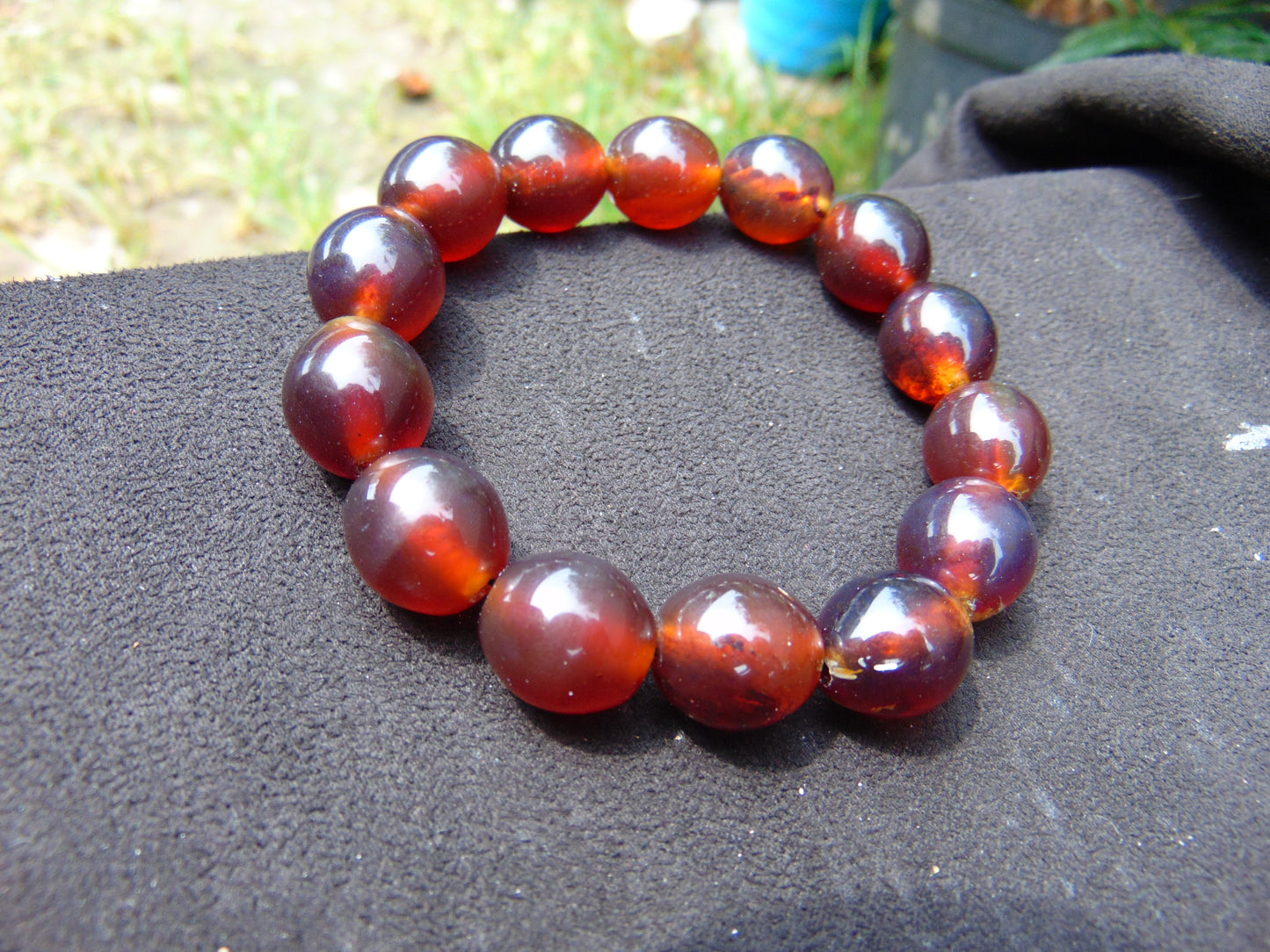 23 gram 14 Beads Mala Bracelet Indonesian amber 13x16 mm for Healing A14G104