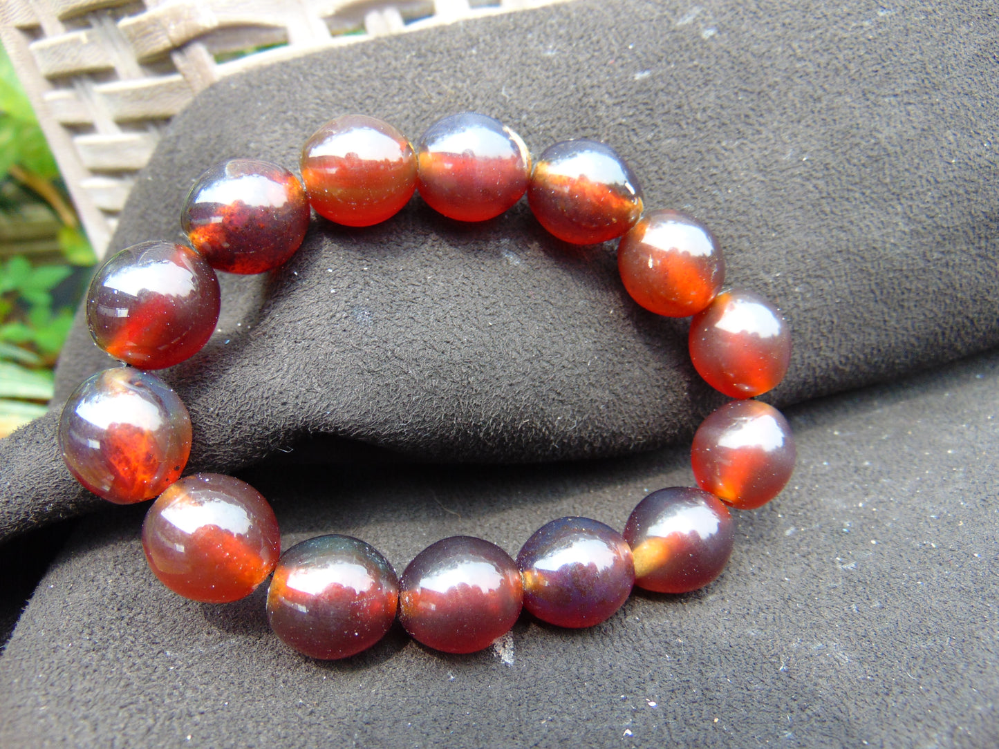 23 gram 14 Beads Mala Bracelet Indonesian amber 13x16 mm for Healing A14G104
