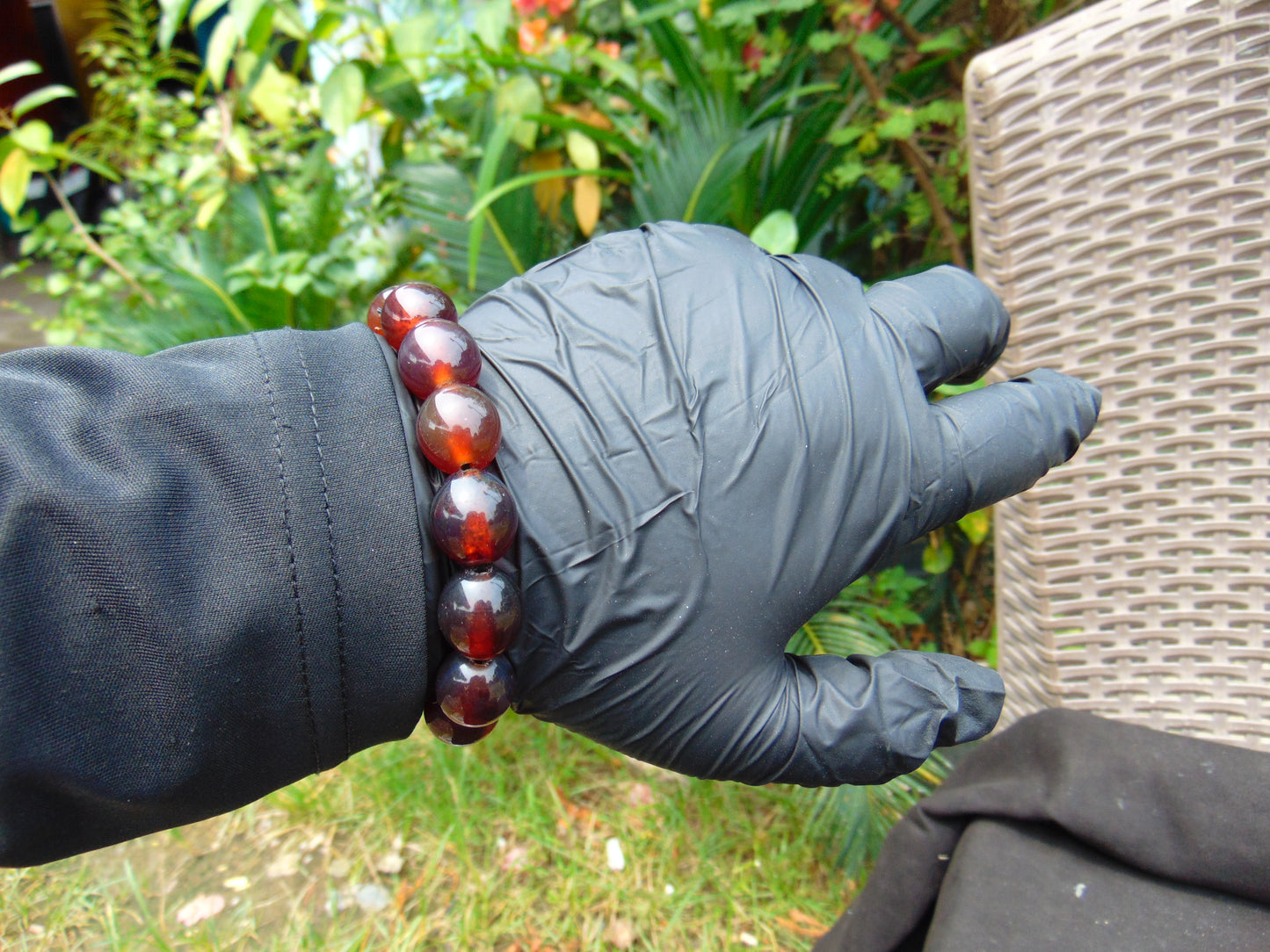 23 gram 14 Beads Mala Bracelet Indonesian amber 13x16 mm for Healing A14G104