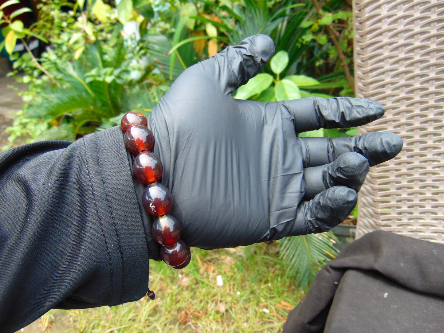 23 gram 14 Beads Mala Bracelet Indonesian amber 13x16 mm for Healing A14G104