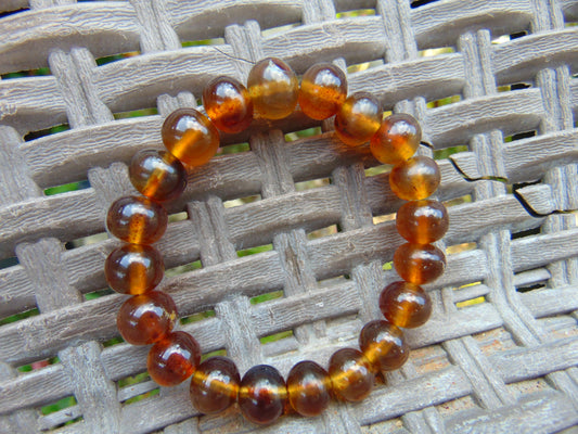12 Gram Small Beads Bracelet Indonesian Yellow Blue Amber for Healing A20G304