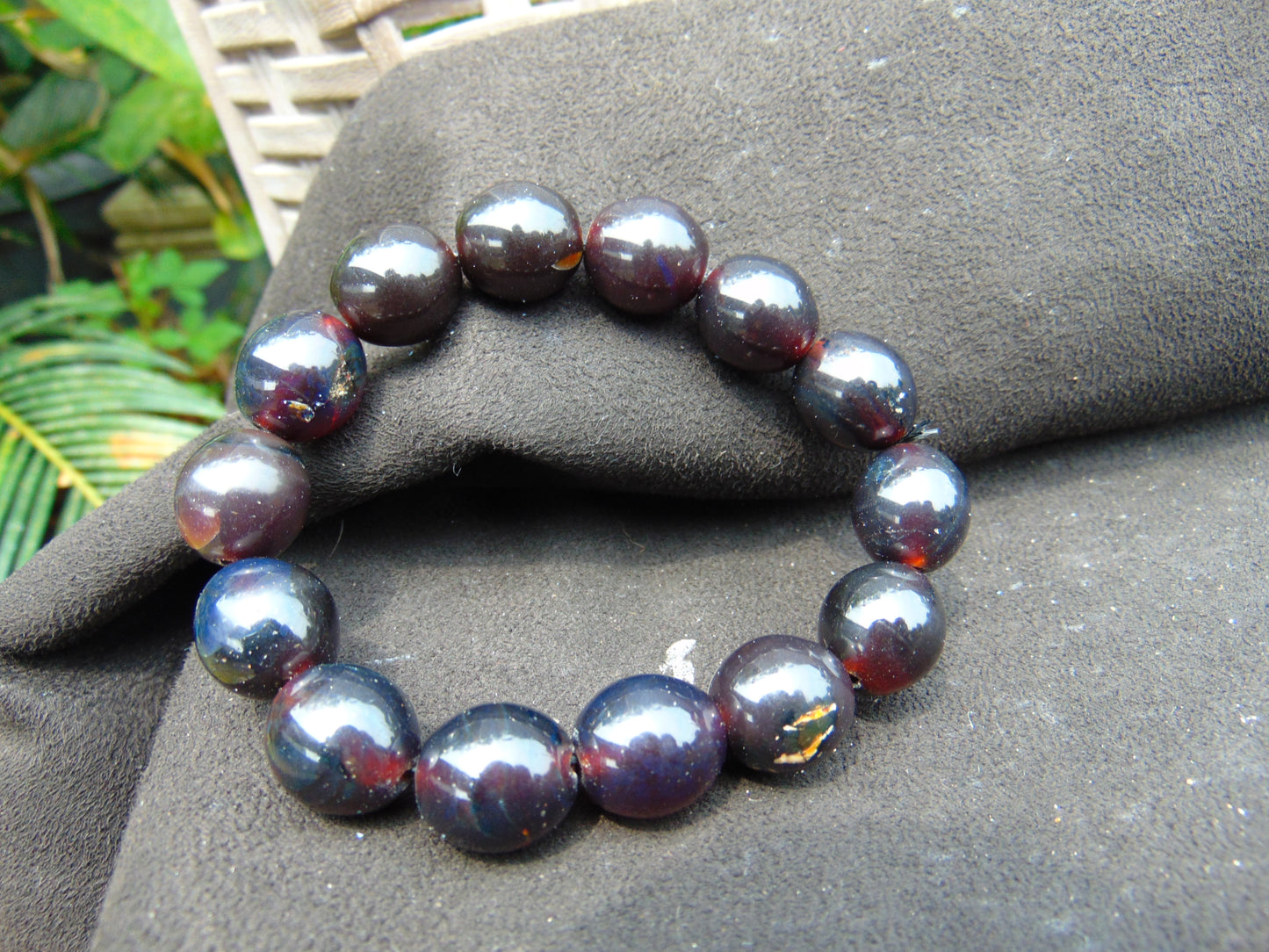 24 gram 14 Beads Mala Bracelet Indonesian amber 13x16 mm for Healing A14G100