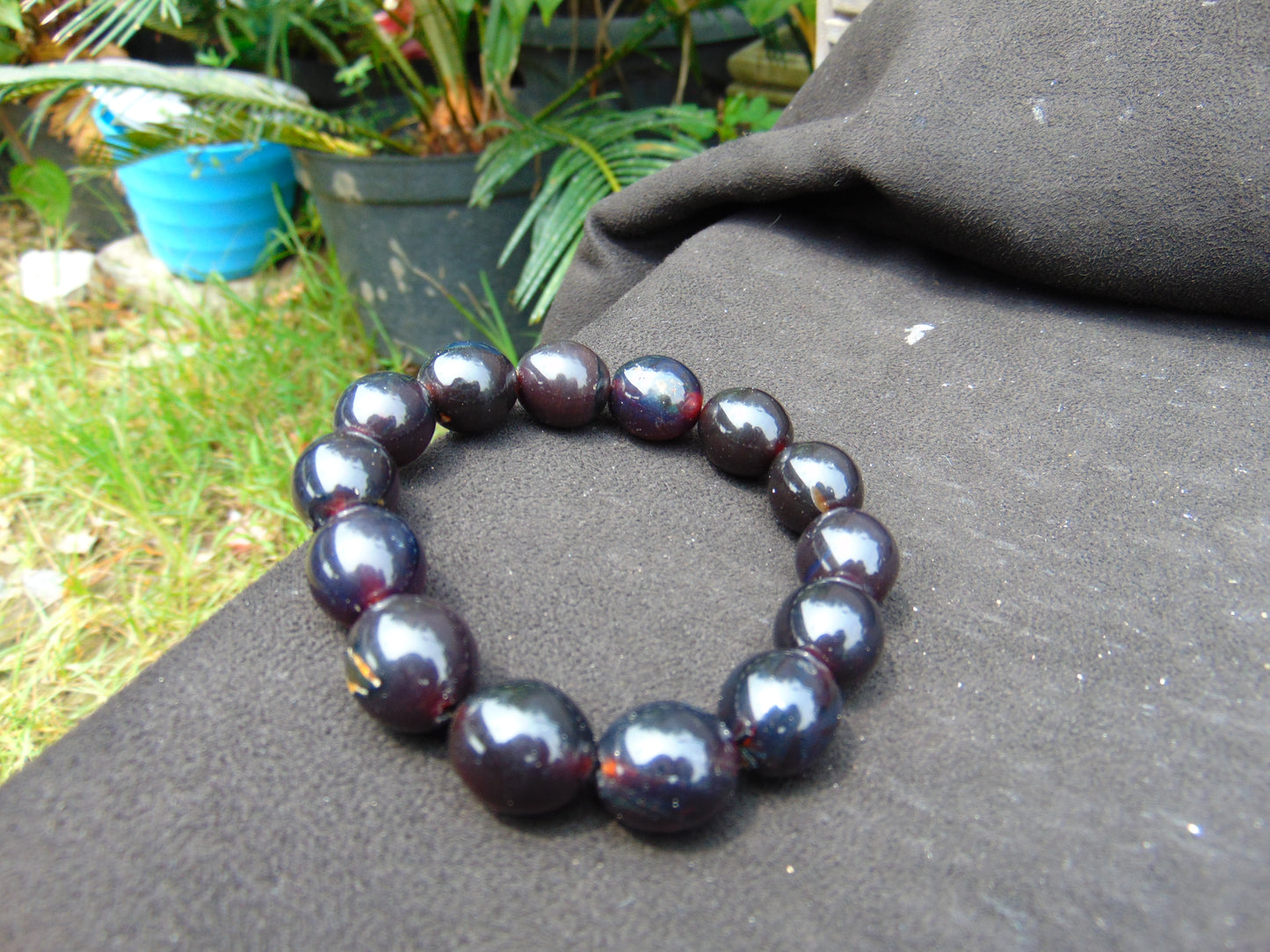 24 gram 14 Beads Mala Bracelet Indonesian amber 13x16 mm for Healing A14G100