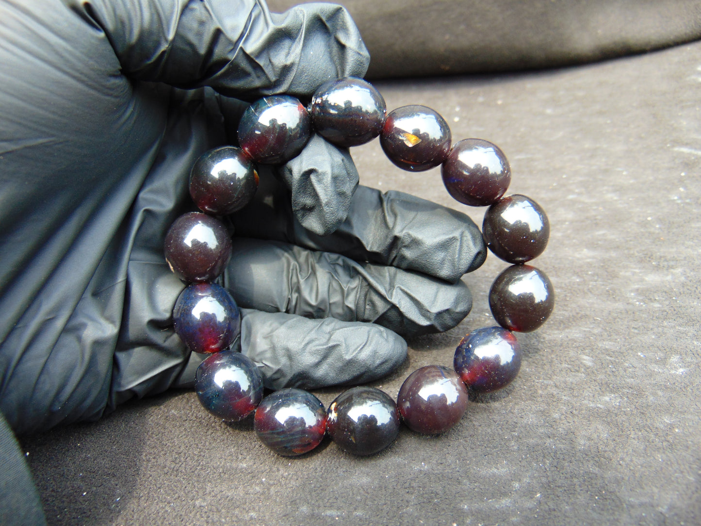 23 gram 14 Beads Mala Bracelet Indonesian amber 13x16 mm for Healing A14G90