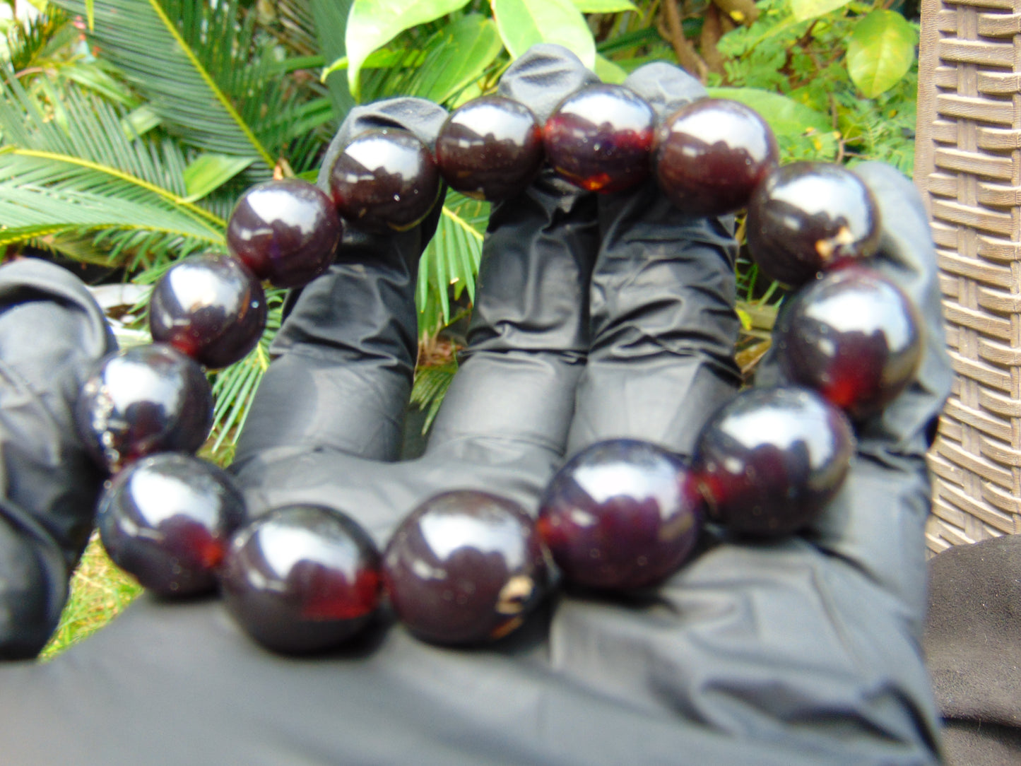 23 gram 14 Beads Mala Bracelet Indonesian amber 13x16 mm for Healing A14G90