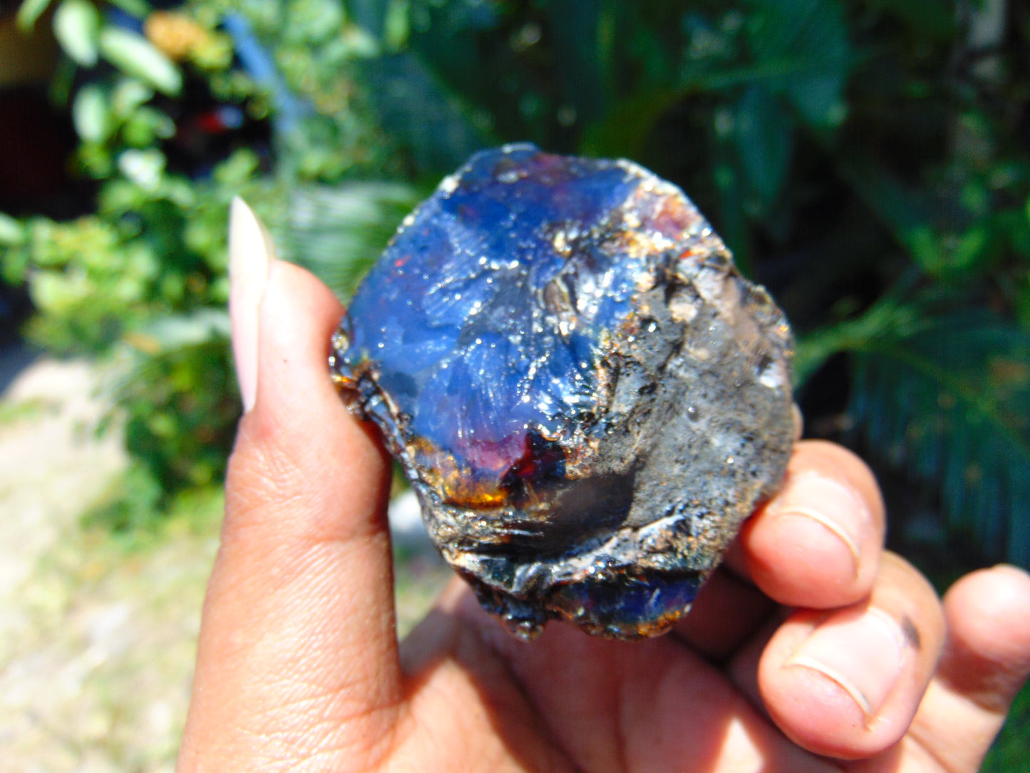 30 gram Rough Raw Indonesian Purple Blue Amber for Healing AGRB92