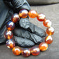 22 gram 14 Beads Mala Bracelet Indonesian amber 13x16 mm for Healing A14G109