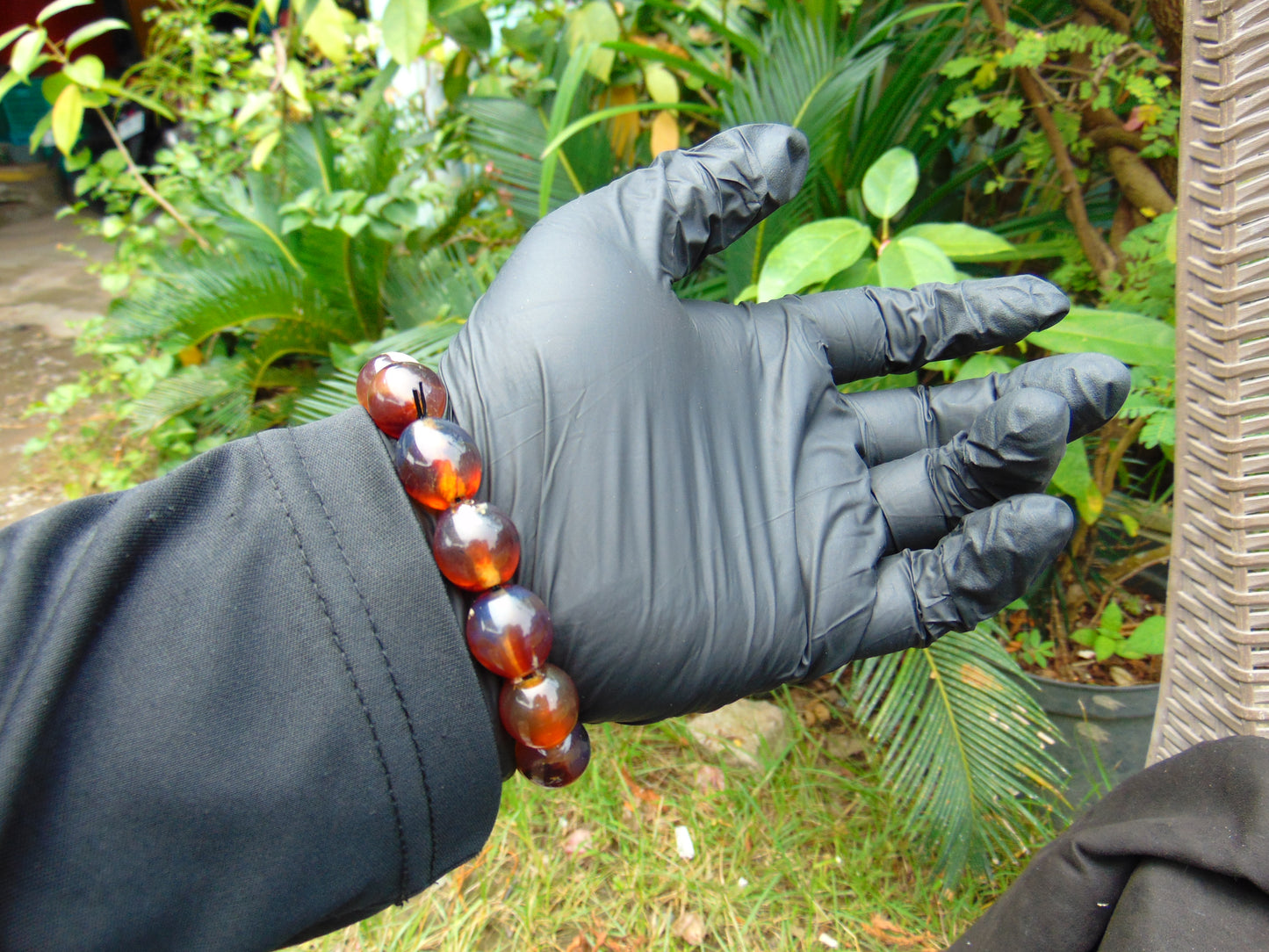 22 gram 14 Beads Mala Bracelet Indonesian amber 13x16 mm for Healing A14G109