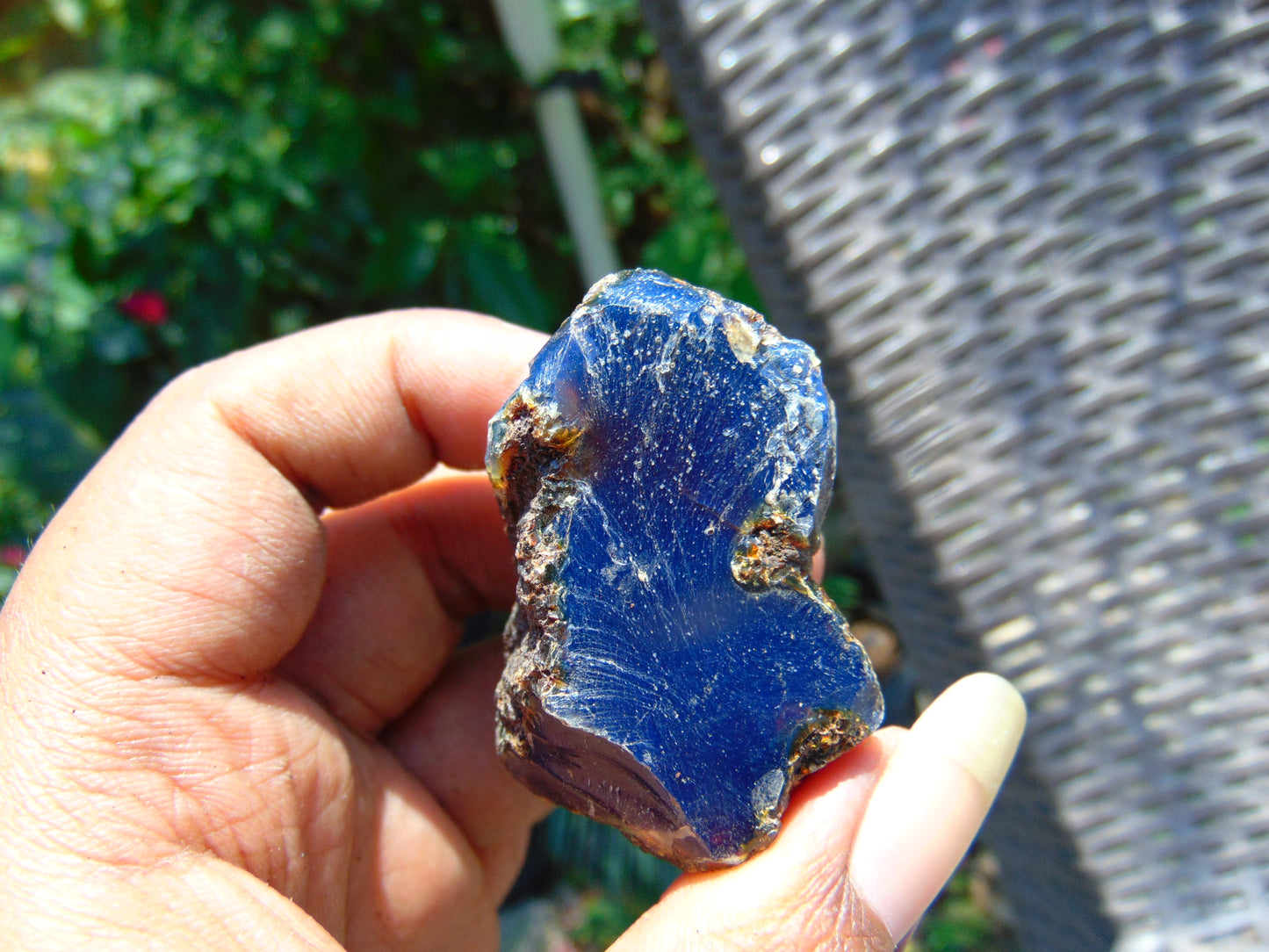 24 gram Rough Raw Indonesian Blue Amber for Healing AGRB41