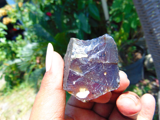 32 gram Rough Raw Indonesian Purple Blue Amber for Healing AGRB22