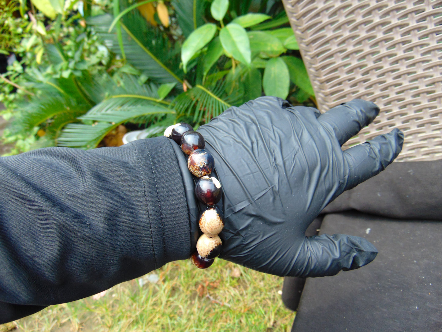 22 gram 14 Beads Mala Bracelet Indonesian amber 13x16 mm for Healing A14G85