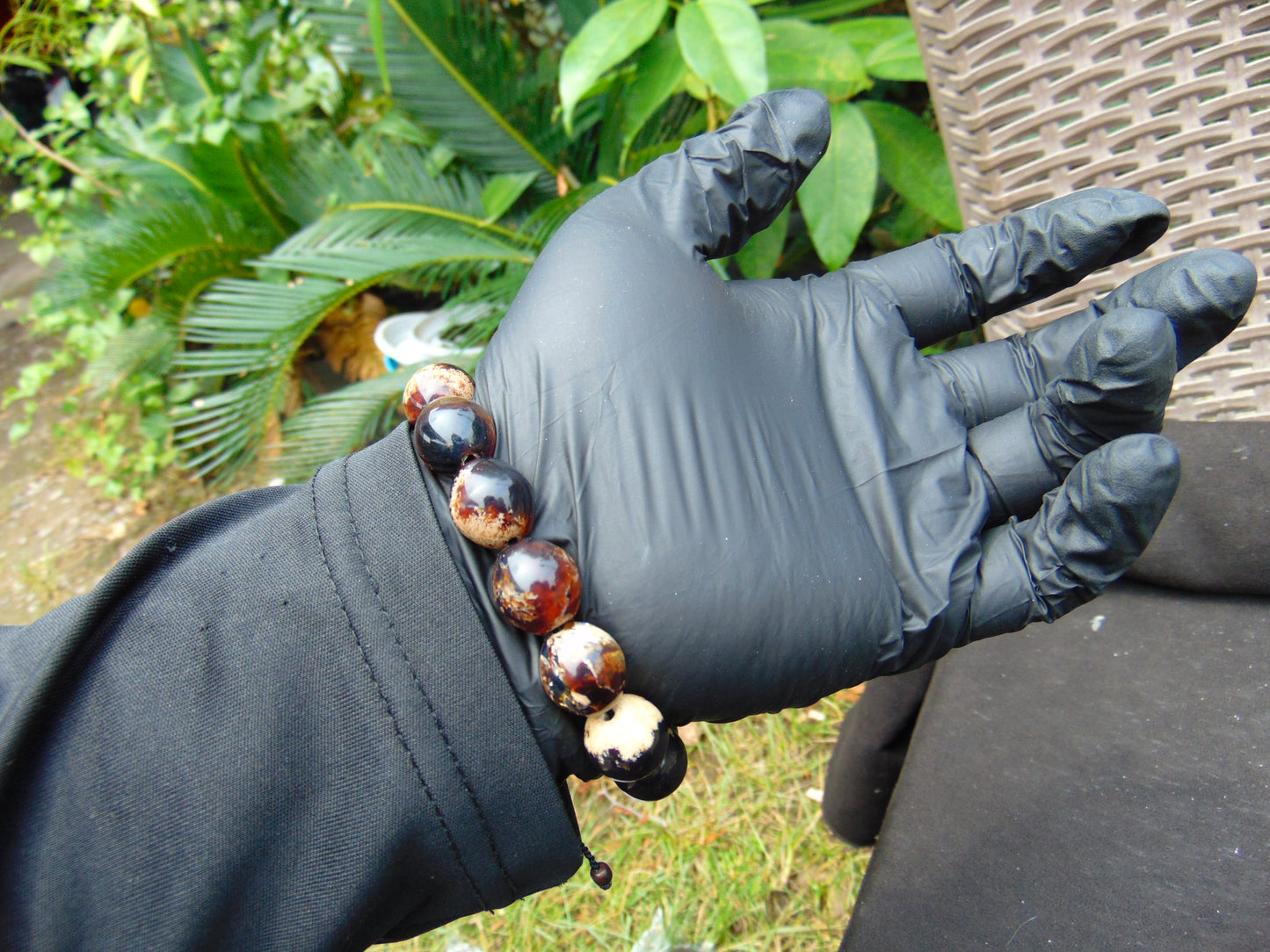 22 gram 14 Beads Mala Bracelet Indonesian amber 13x16 mm for Healing A14G85