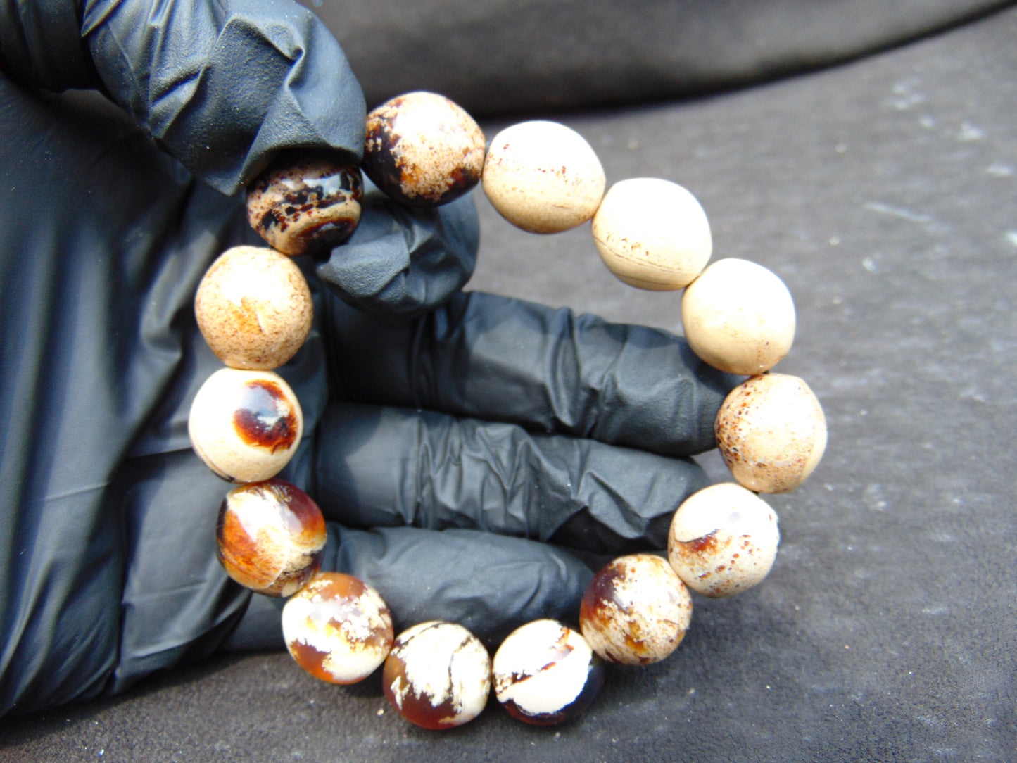 22 gram 14 Beads Mala Bracelet Indonesian amber 13x16 mm for Healing A14G114