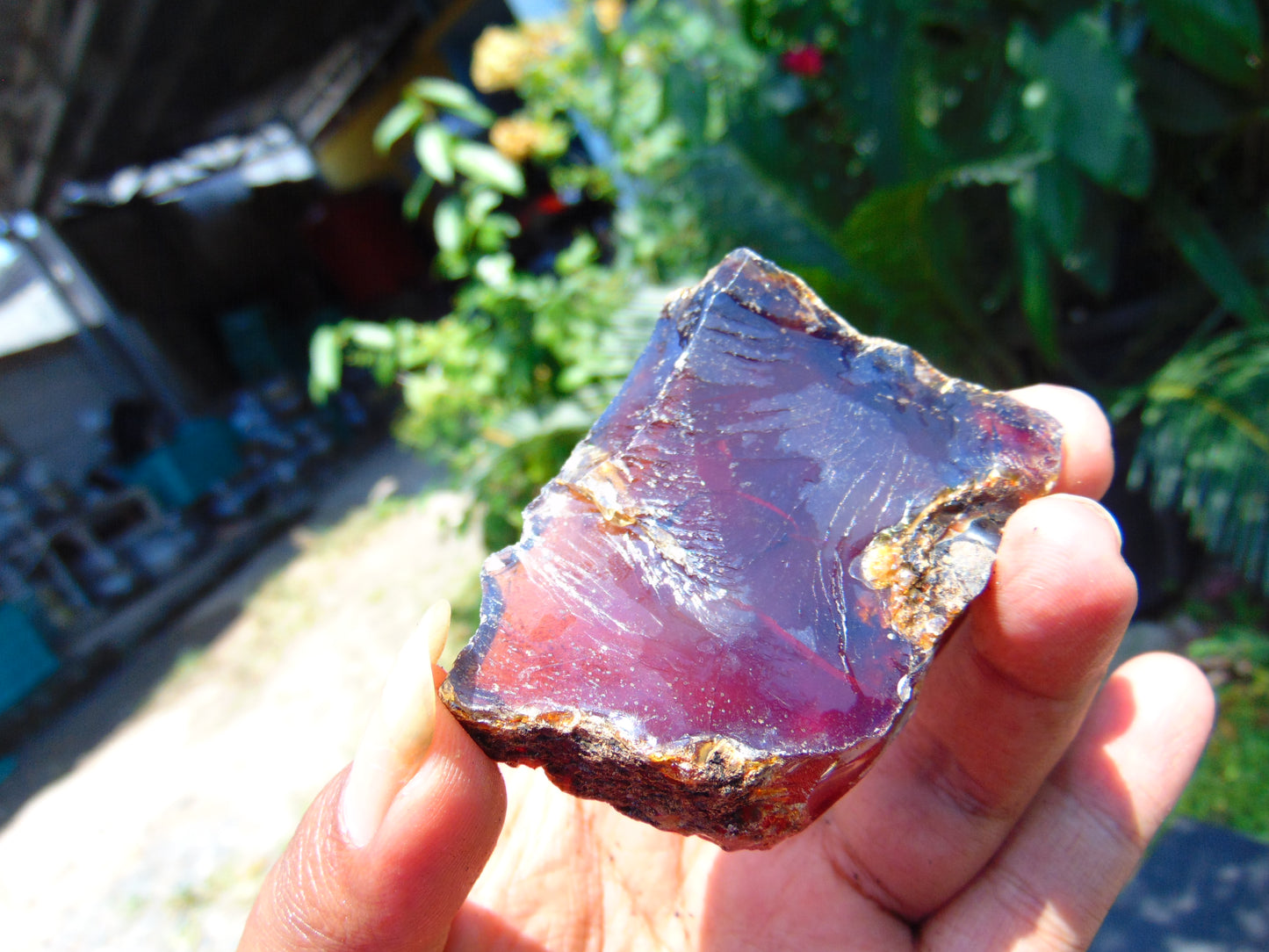 31 gram Rough Raw Indonesian Purple Blue Amber for Healing AGRB23