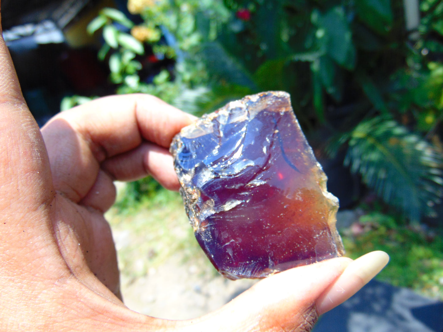 31 gram Rough Raw Indonesian Purple Blue Amber for Healing AGRB23