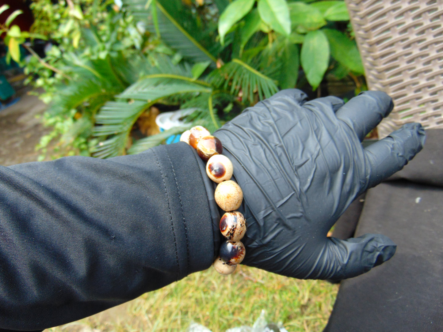 22 gram 14 Beads Mala Bracelet Indonesian amber 13x16 mm for Healing A14G114