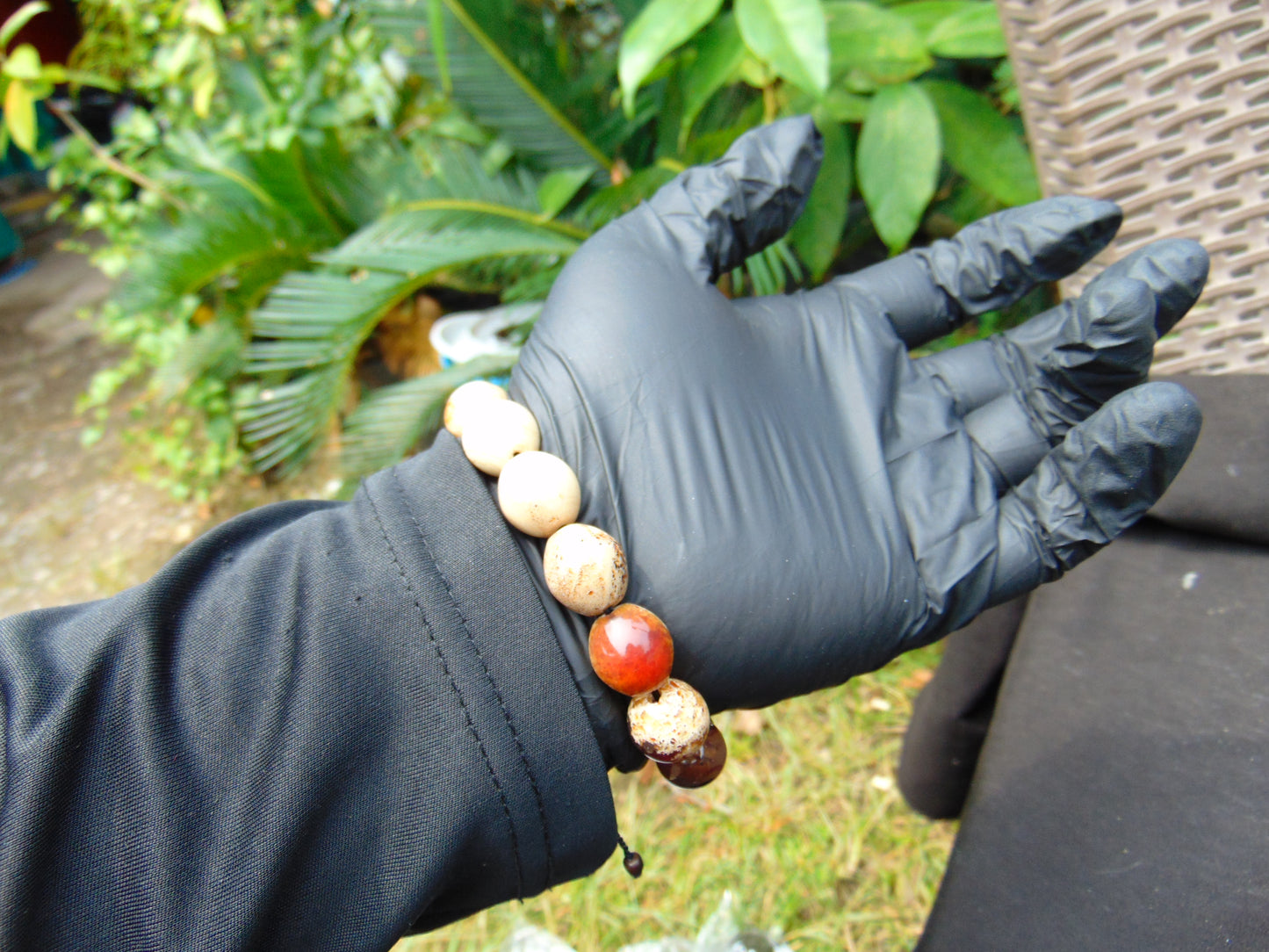 22 gram 14 Beads Mala Bracelet Indonesian amber 13x16 mm for Healing A14G114