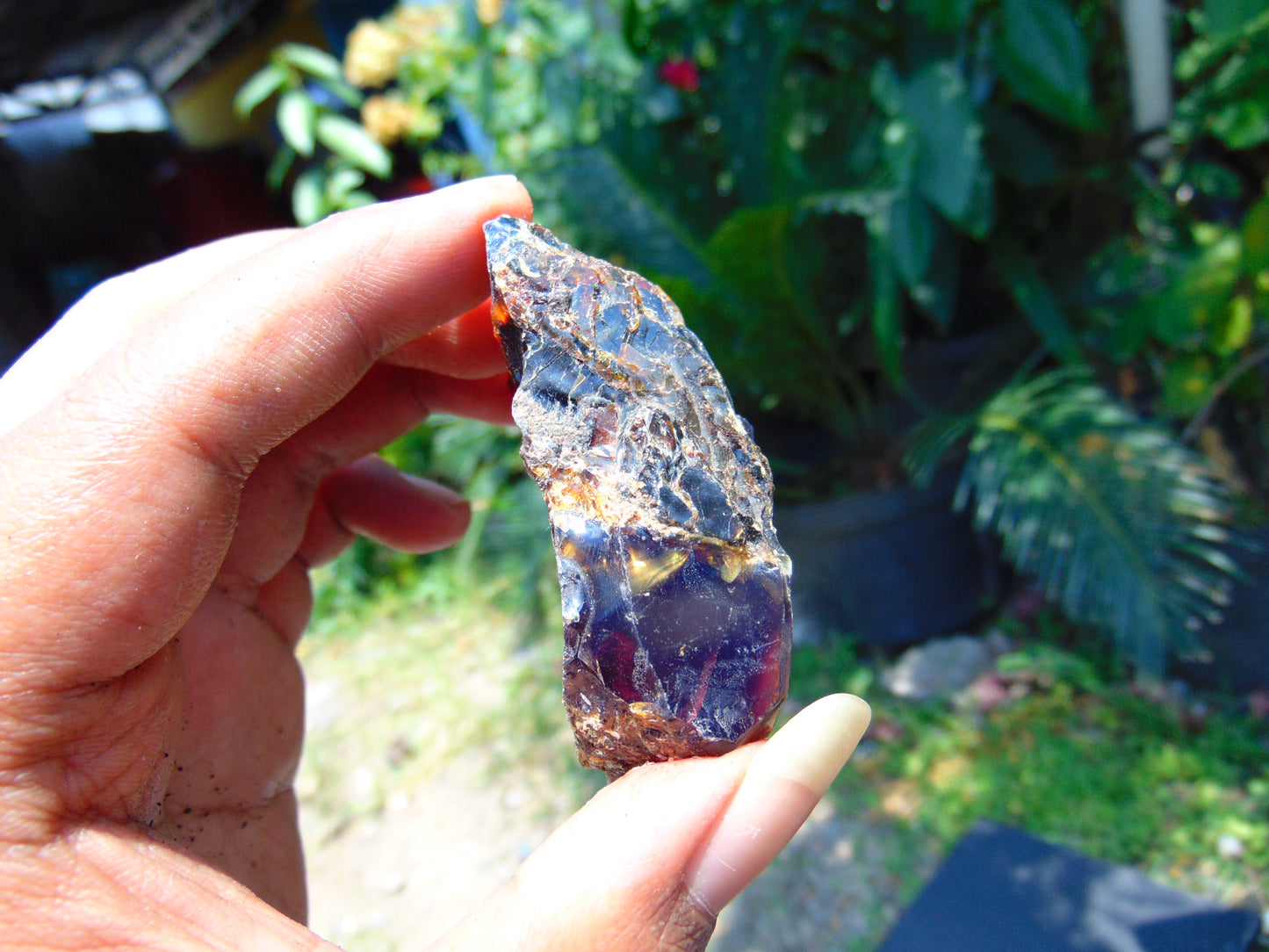 31 gram Rough Raw Indonesian Purple Blue Amber for Healing AGRB23