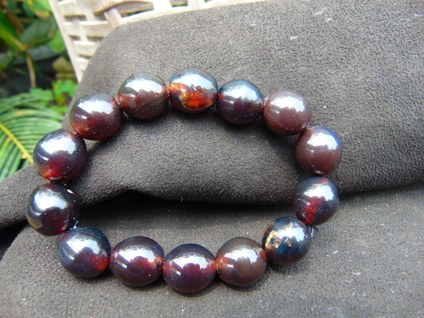 22 gram 14 Beads Mala Bracelet Indonesian amber 13x16 mm for Healing A14G110