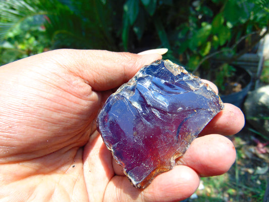 31 gram Rough Raw Indonesian Purple Blue Amber for Healing AGRB23