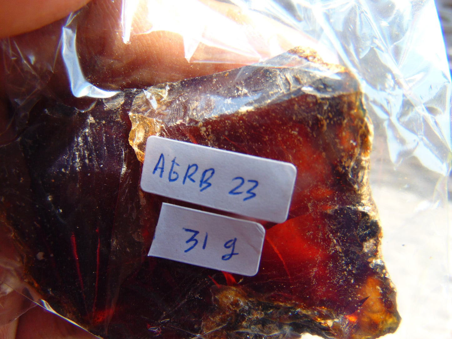 31 gram Rough Raw Indonesian Purple Blue Amber for Healing AGRB23