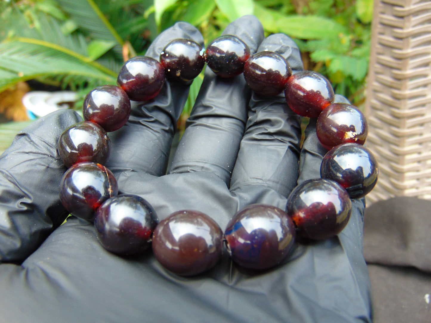 22 gram 14 Beads Mala Bracelet Indonesian amber 13x16 mm for Healing A14G110