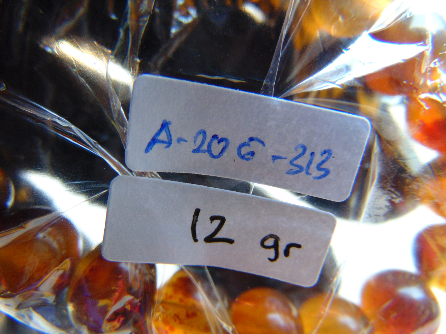 12 Gram Small Beads Bracelet Indonesian Yellow Blue Amber for Healing A20G313