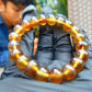 12 Gram Small Beads Bracelet Indonesian Yellow Green Blue Amber for Healing A20G301
