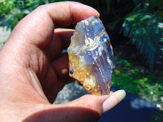 24 gram Rough Raw Indonesian Blue Amber for Healing AGRB45