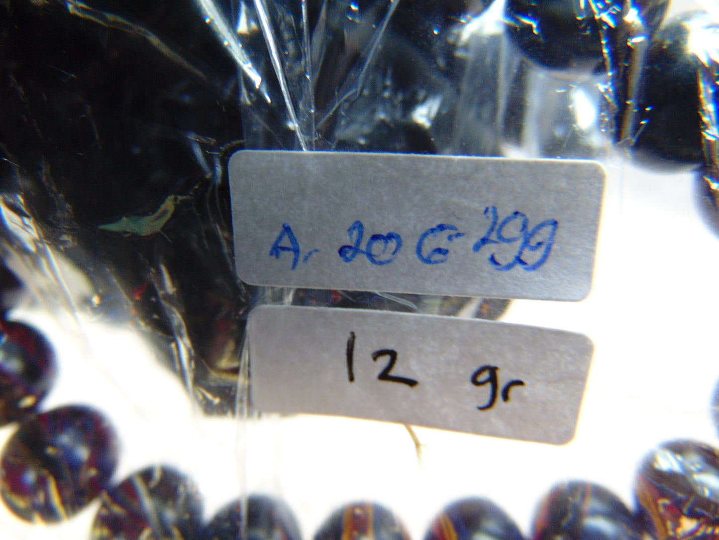 12 Gram Small Beads Bracelet Indonesian Black Amber for Healing A20G299