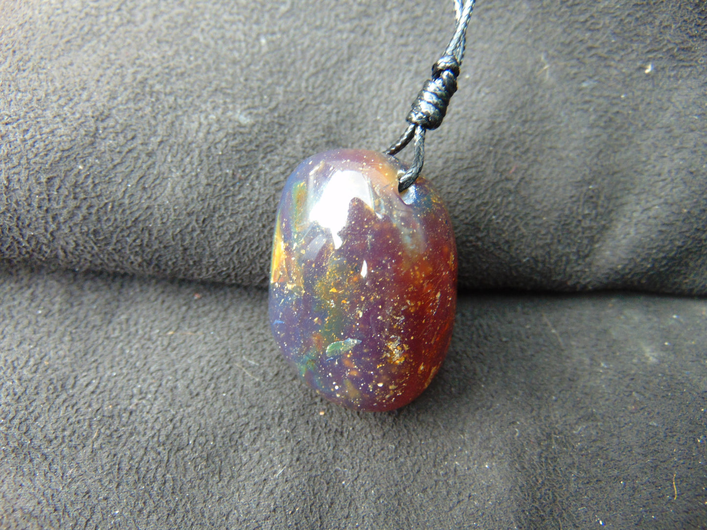 13 gr Pendant 35x26x24 mm Indonesian Blue Amber for Healing A37
