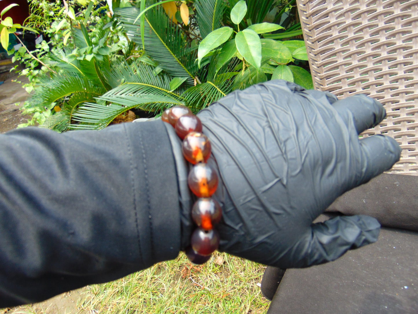 23 gram 14 Beads Mala Bracelet Indonesian amber 13x16 mm for Healing A14G105