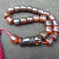 71 gr Komboloi Rosary 22 Beads 15x15 mm Indonesian Red Bluish Amber for Healing CO3
