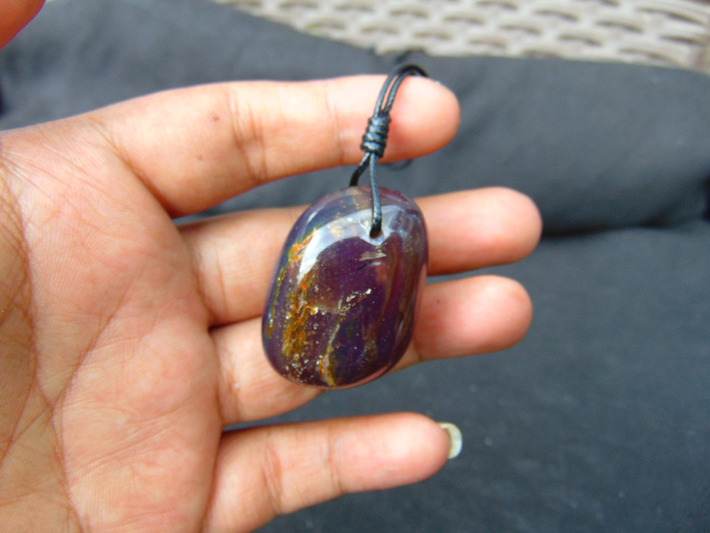 13 gr Pendant 35x26x24 mm Indonesian Blue Amber for Healing A37