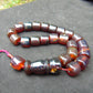 71 gr Komboloi Rosary 22 Beads 15x15 mm Indonesian Red Bluish Amber for Healing CO3