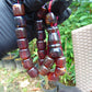 71 gr Komboloi Rosary 22 Beads 15x15 mm Indonesian Red Bluish Amber for Healing CO3