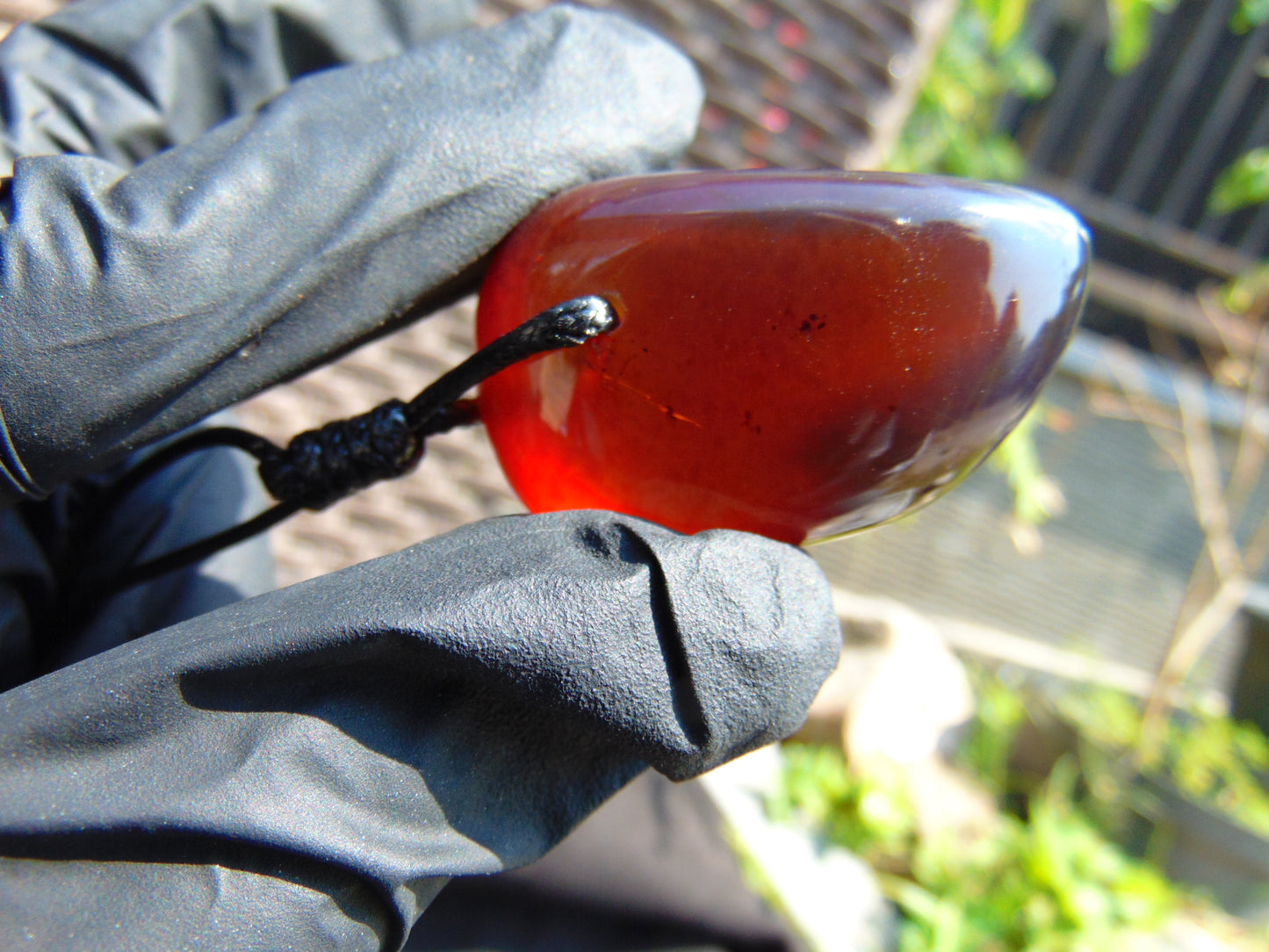 17 gr Pendant 43x29x25 mm Indonesian Blue Amber for Healing PDA696