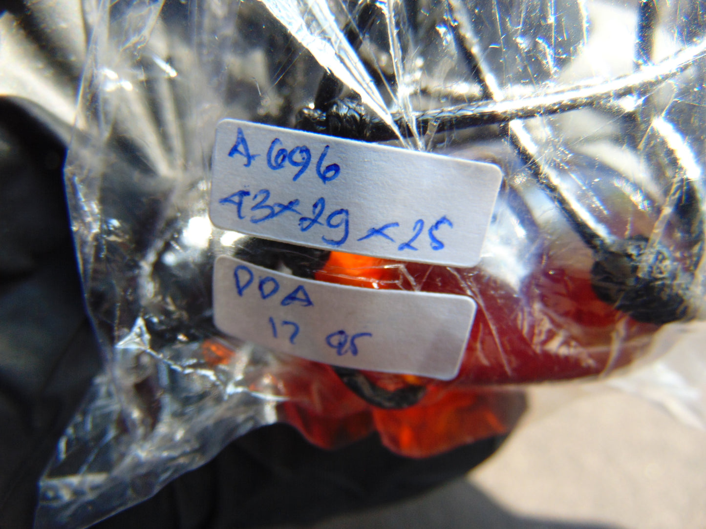 17 gr Pendant 43x29x25 mm Indonesian Blue Amber for Healing PDA696