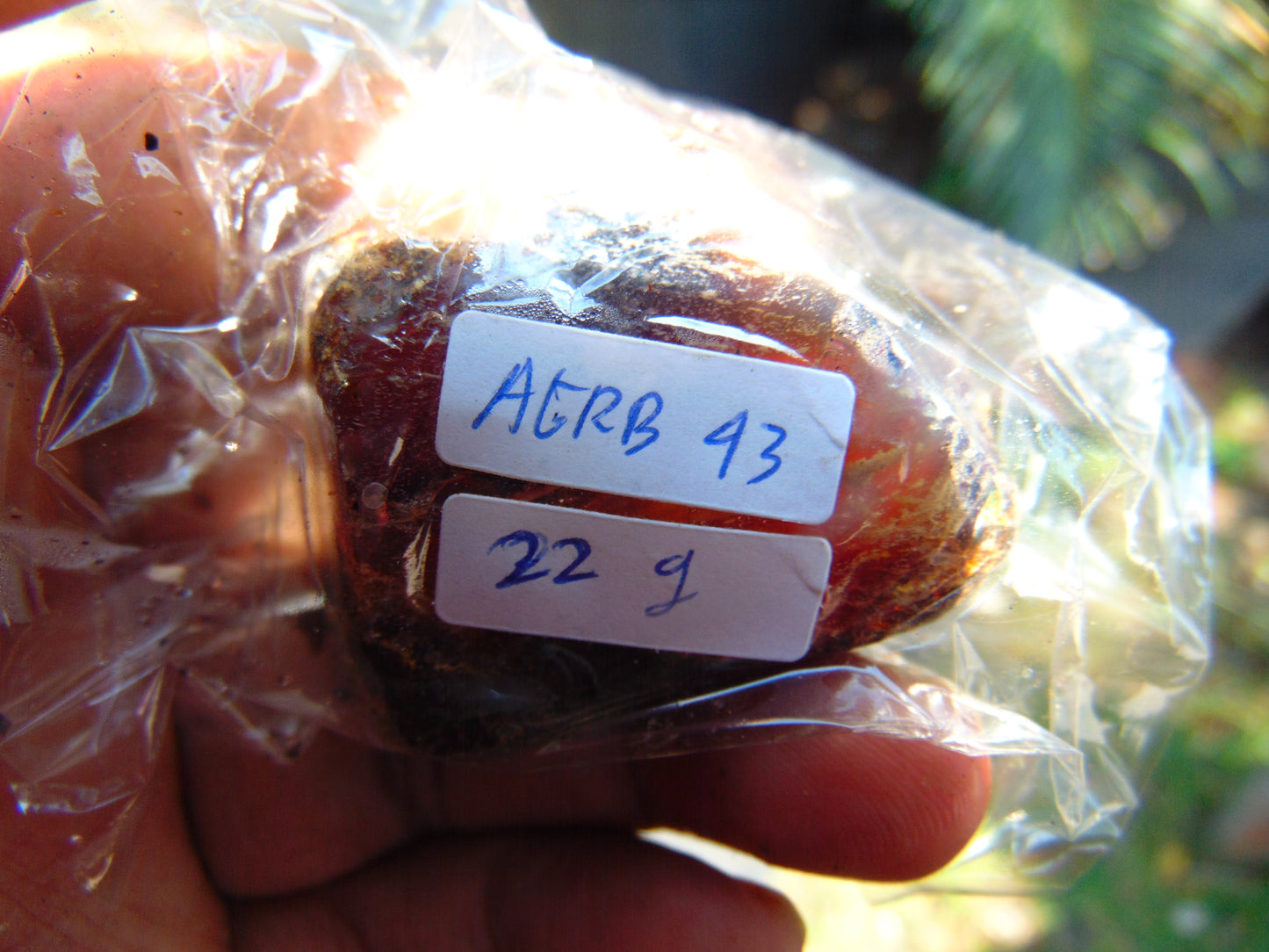 22 gram Rough Raw Indonesian Blue Amber for Healing AGRB43