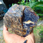 395 gram Rough Raw Indonesian Purple Blue Amber for Healing AGRB104