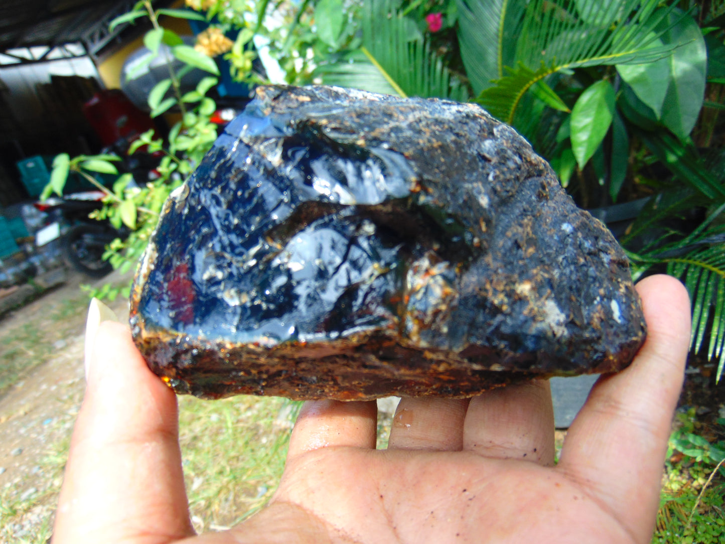 230 gram Rough Raw Indonesian Blue Amber for Healing AGRB110